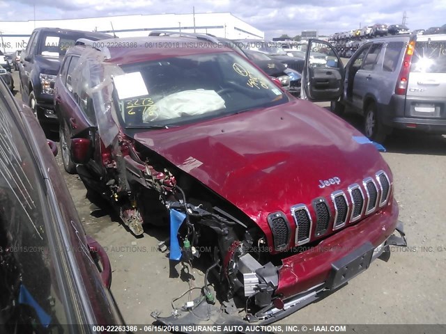 1C4PJMDS8EW250721 - 2014 JEEP CHEROKEE LIMITED RED photo 1