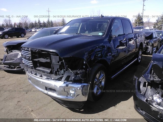 3C6RR7LT9GG359064 - 2016 RAM 1500 SLT BLACK photo 2