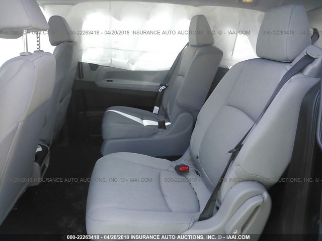 5FNRL6H27JB068970 - 2018 HONDA ODYSSEY LX GRAY photo 8