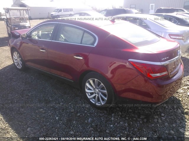 1G4GB5G31EF126471 - 2014 BUICK LACROSSE RED photo 3