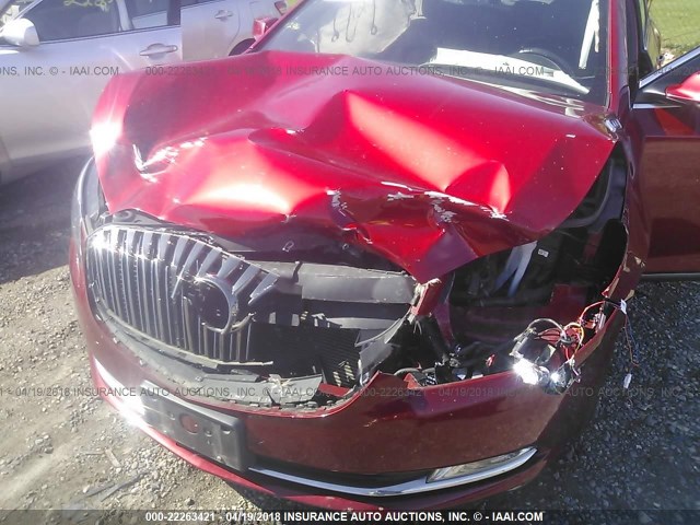 1G4GB5G31EF126471 - 2014 BUICK LACROSSE RED photo 6