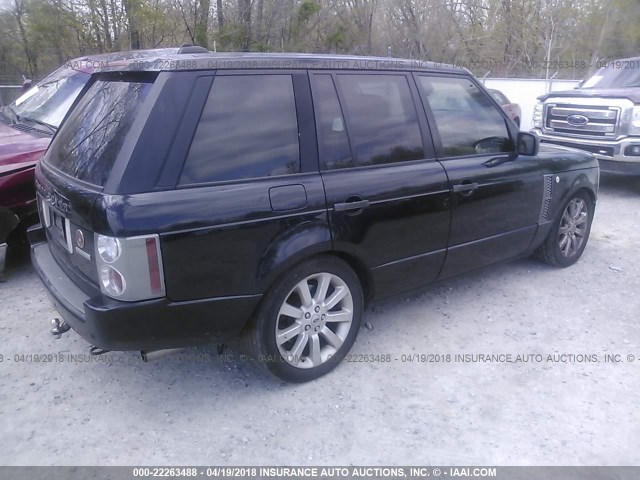 SALMF13436A214996 - 2006 LAND ROVER RANGE ROVER SUPERCHARGED BLACK photo 4