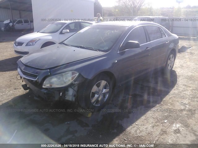 1G1ZG57B684237595 - 2008 CHEVROLET MALIBU LS GRAY photo 2