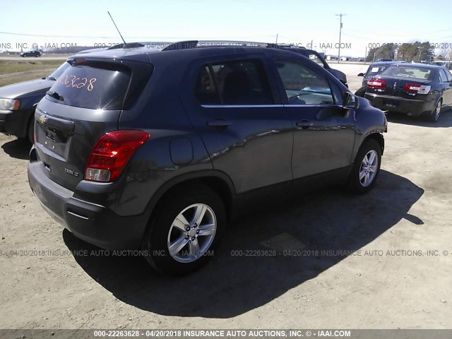 3GNCJLSB9GL214578 - 2016 CHEVROLET TRAX 1LT GRAY photo 4