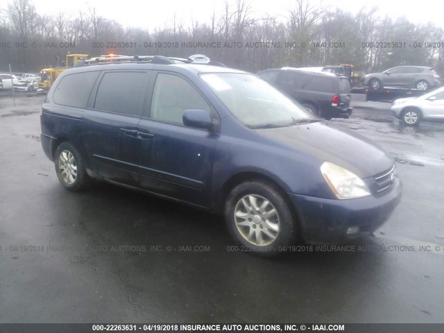 KNDMB233266031429 - 2006 KIA SEDONA EX/LX BLUE photo 1