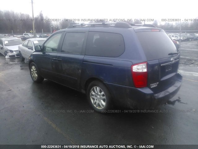 KNDMB233266031429 - 2006 KIA SEDONA EX/LX BLUE photo 3