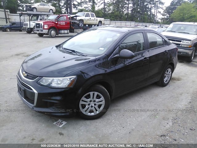 1G1JB5SH5J4101570 - 2018 CHEVROLET SONIC LS 黑色 照片 2