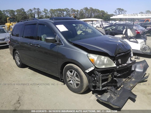 5FNRL38727B414989 - 2007 HONDA ODYSSEY EXL ნაცრისფერი ფოტო 1