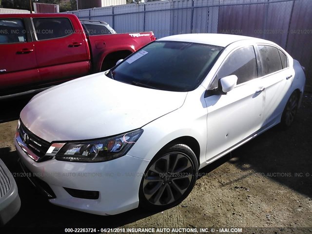 1HGCR2F58FA012905 - 2015 HONDA ACCORD SPORT თეთრი ფოტო 2