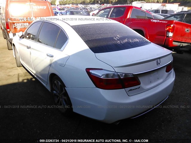 1HGCR2F58FA012905 - 2015 HONDA ACCORD SPORT თეთრი ფოტო 3