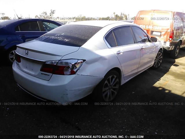 1HGCR2F58FA012905 - 2015 HONDA ACCORD SPORT თეთრი ფოტო 4