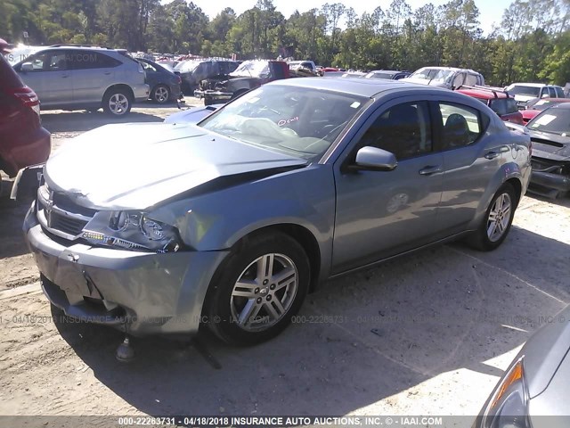 1B3CC5FB2AN129180 - 2010 DODGE AVENGER R/T SILVER photo 2