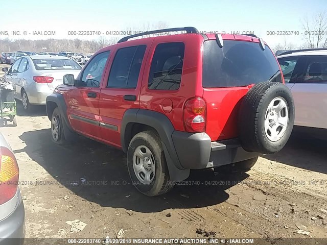 1J4GL48K22W301009 - 2002 JEEP LIBERTY SPORT Qırmızı foto 3