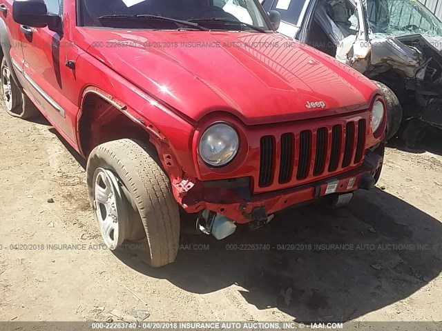 1J4GL48K22W301009 - 2002 JEEP LIBERTY SPORT RED photo 6