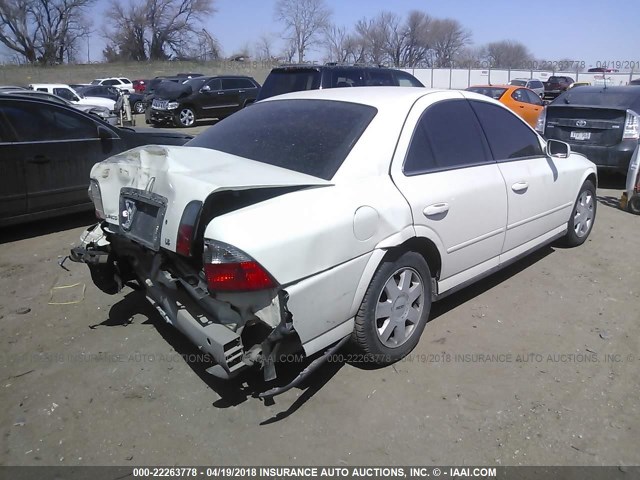 1LNHM86S04Y686154 - 2004 LINCOLN LS WHITE photo 4