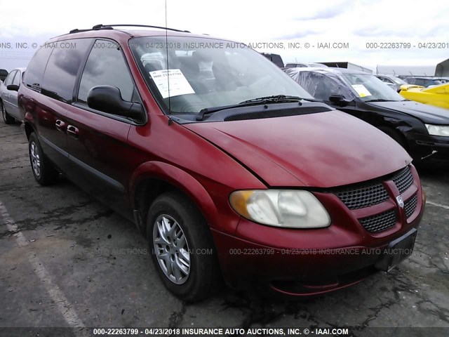 2B4GP44R72R511463 - 2002 DODGE GRAND CARAVAN SPORT RED photo 1