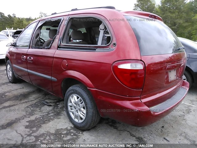 2B4GP44R72R511463 - 2002 DODGE GRAND CARAVAN SPORT RED photo 3