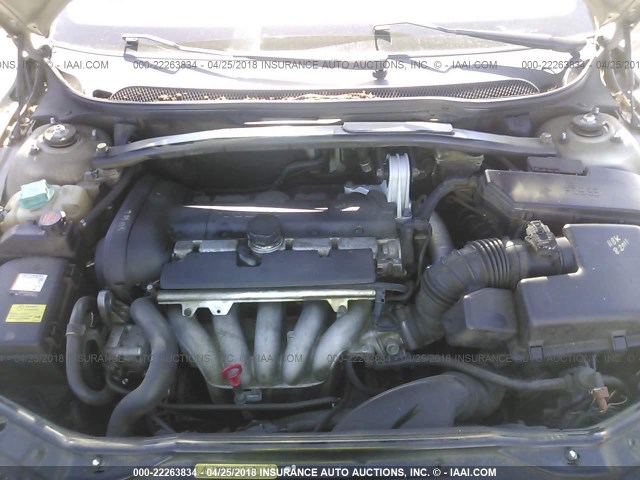 YV1RS61T832256628 - 2003 VOLVO S60 SILVER photo 10