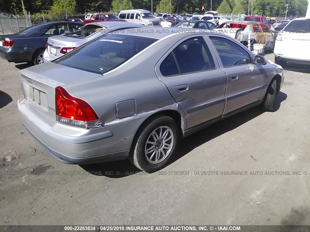 YV1RS61T832256628 - 2003 VOLVO S60 SILVER photo 4