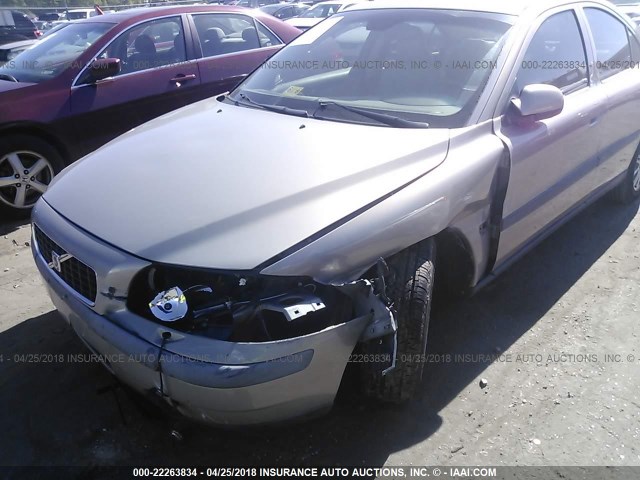 YV1RS61T832256628 - 2003 VOLVO S60 SILVER photo 6