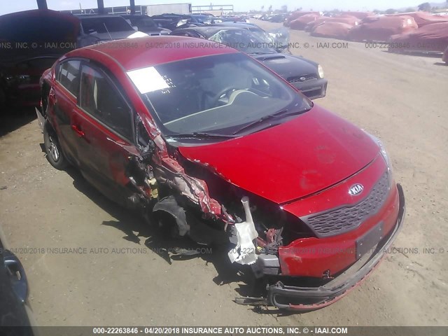 KNADM4A31D6266469 - 2013 KIA RIO LX RED photo 1