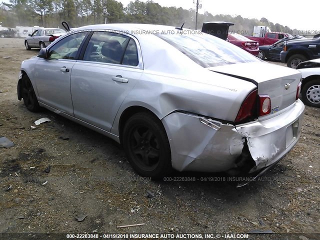 1G1ZB5EB3A4121018 - 2010 CHEVROLET MALIBU LS SILVER photo 3