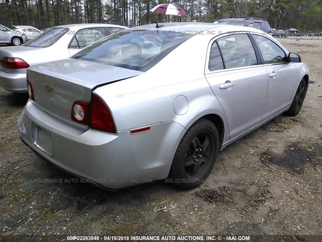 1G1ZB5EB3A4121018 - 2010 CHEVROLET MALIBU LS SILVER photo 4