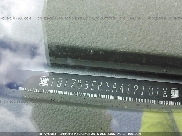 1G1ZB5EB3A4121018 - 2010 CHEVROLET MALIBU LS 银色 照片 9