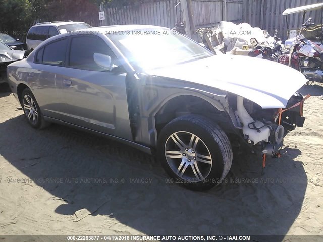 2C3CDXHG4EH324944 - 2014 DODGE CHARGER SXT SILVER photo 1