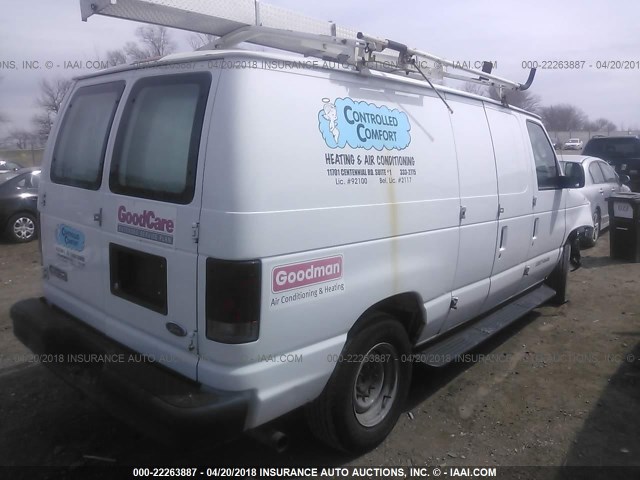 1FTNE24L68DA65415 - 2008 FORD ECONOLINE E250 VAN WHITE photo 4