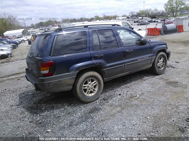 1J4GX48S74C267786 - 2004 JEEP GRAND CHEROKEE LAREDO/COLUMBIA/FREEDOM BLUE photo 4