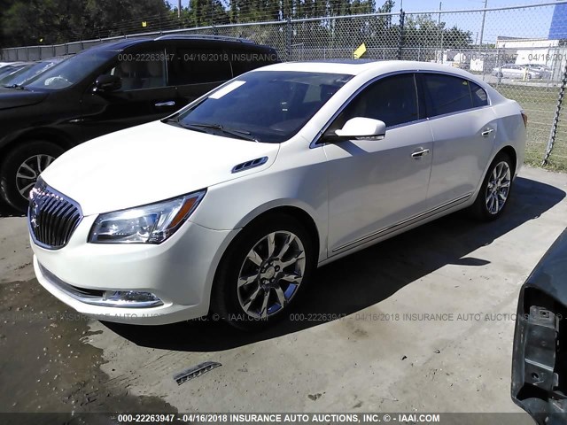 1G4GD5G30EF242724 - 2014 BUICK LACROSSE PREMIUM WHITE photo 2