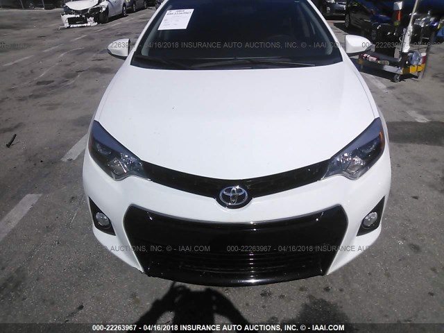 2T1BURHEXFC477826 - 2015 TOYOTA COROLLA L/LE/LE PLS/PRM/S/S PLS WHITE photo 6