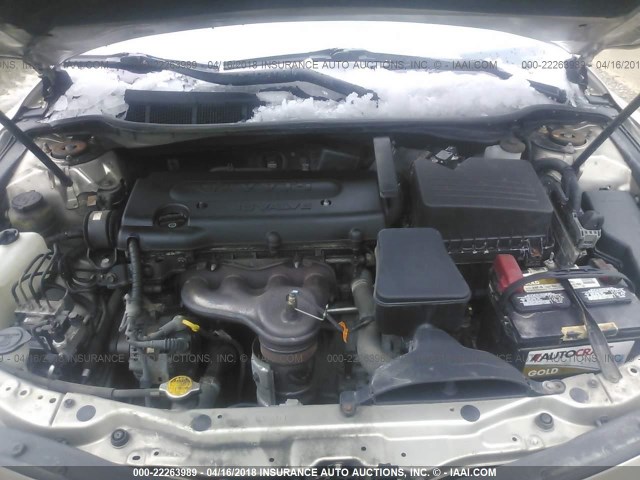 4T1BE46K29U381040 - 2009 TOYOTA CAMRY SE/LE/XLE GOLD photo 10