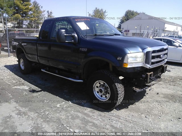 1FTNX21L12EC43487 - 2002 FORD F250 SUPER DUTY BLUE photo 1