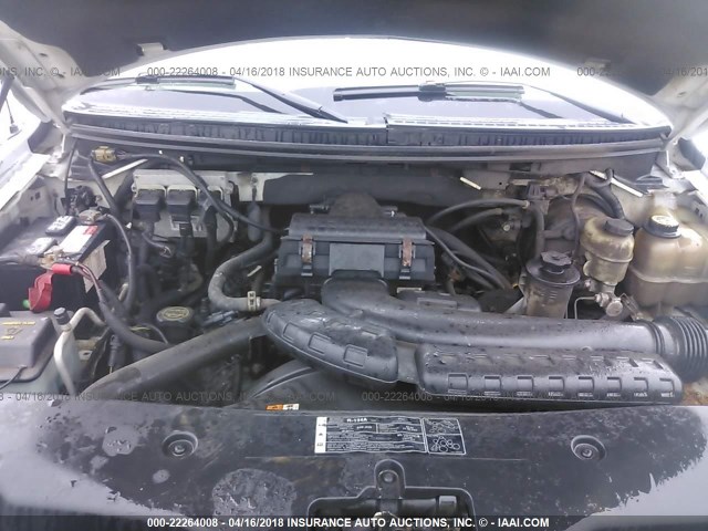 1FTPW14505KE75880 - 2005 FORD F150 SUPERCREW WHITE photo 10