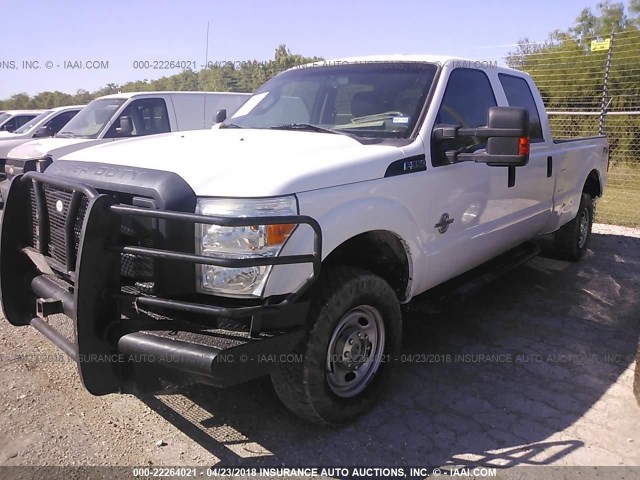 1FT8W3BT2EEA97917 - 2014 FORD F350 SUPER DUTY WHITE photo 2