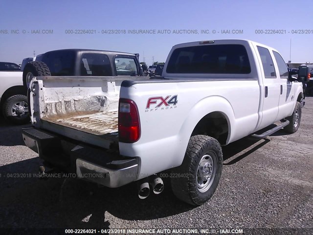 1FT8W3BT2EEA97917 - 2014 FORD F350 SUPER DUTY WHITE photo 4