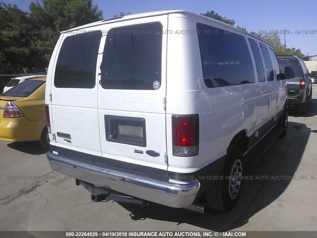 1FBNE3BL9BDA67664 - 2011 FORD ECONOLINE E350 SUPER DUTY WAGON WHITE photo 4