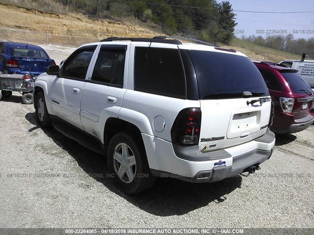 1GNDT13S722196853 - 2002 CHEVROLET TRAILBLAZER  WHITE photo 3