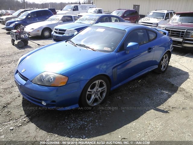 KMHHN65FX4U134349 - 2004 HYUNDAI TIBURON GT 蓝色 照片 2