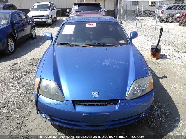 KMHHN65FX4U134349 - 2004 HYUNDAI TIBURON GT 蓝色 照片 6