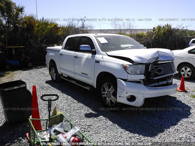 5TFFY5F10AX094289 - 2010 TOYOTA TUNDRA CREWMAX LIMITED WHITE photo 1