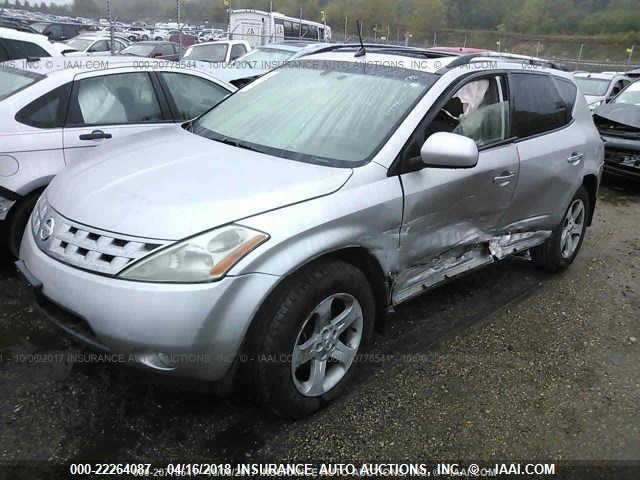 JN8AZ08T43W108331 - 2003 NISSAN MURANO SL/SE SILVER photo 2