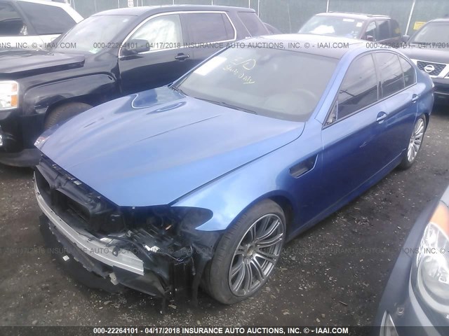 WBSFV9C53ED097582 - 2014 BMW M5 BLUE photo 2