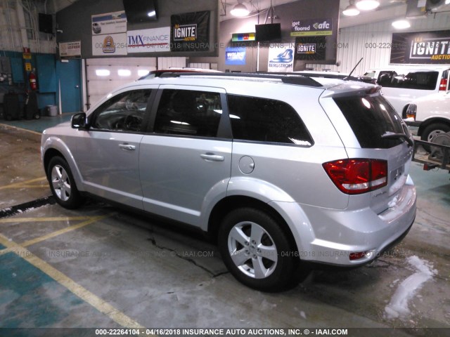 3D4PG1FGXBT558077 - 2011 DODGE JOURNEY MAINSTREET SILVER photo 3