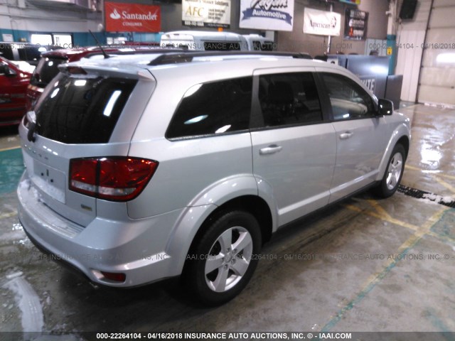 3D4PG1FGXBT558077 - 2011 DODGE JOURNEY MAINSTREET SILVER photo 4