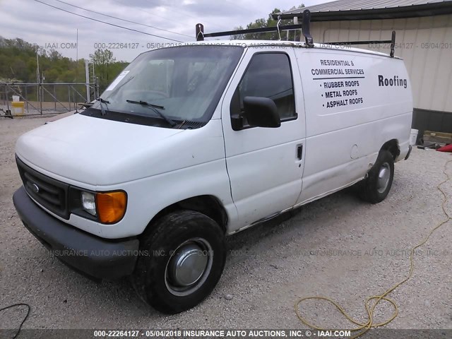 1FTNE24L26HA33776 - 2006 FORD ECONOLINE E250 VAN WHITE photo 2