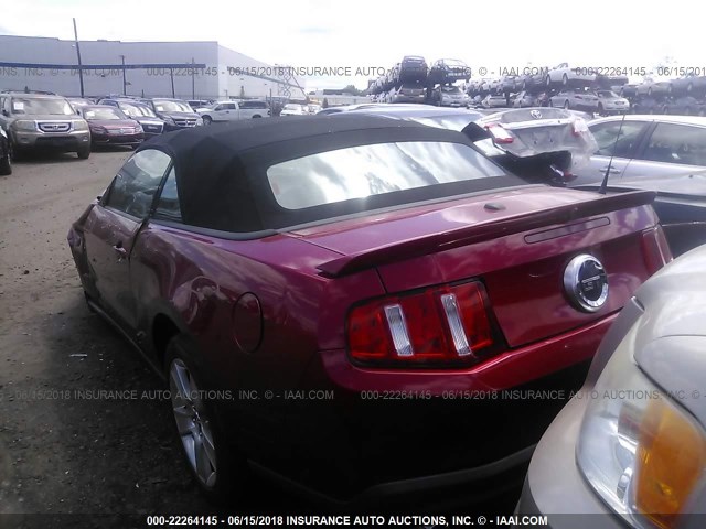 1ZVBP8FHXA5101113 - 2010 FORD MUSTANG GT RED photo 3