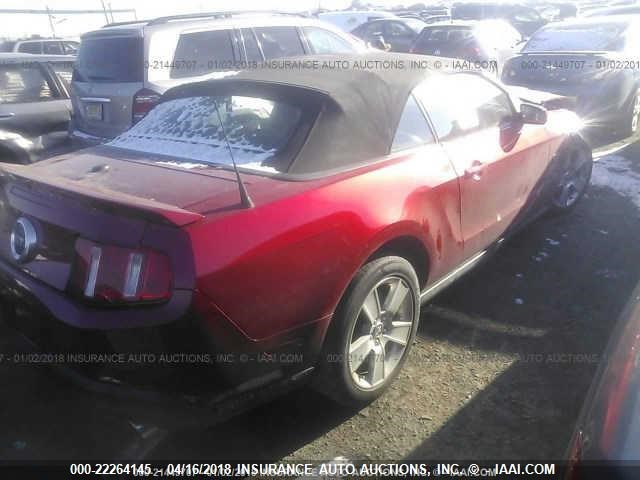 1ZVBP8FHXA5101113 - 2010 FORD MUSTANG GT RED photo 4